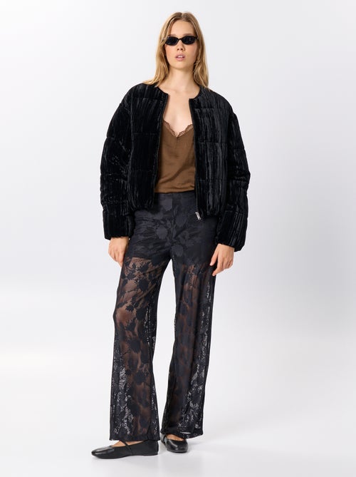 Pantalone a palloncino in pizzo con fodera a shorts - Kiabi Pantalone a palloncino in pizzo con fodera a shorts - Kiabi