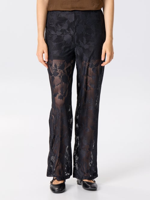 Pantalone a palloncino in pizzo con fodera a shorts - Kiabi Pantalone a palloncino in pizzo con fodera a shorts - Kiabi