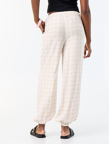 Pantalone a palloncino tinta unita con 2 tasche