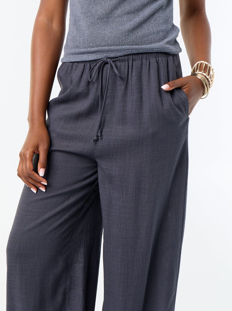 Pantalone a palloncino tinta unita con 2 tasche Grigio - Kiabi