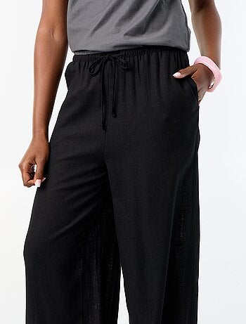 Pantalone a palloncino tinta unita con 2 tasche