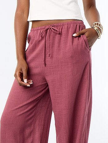 Pantalone a palloncino tinta unita con 2 tasche