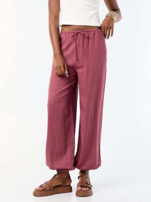 Pantalone a palloncino tinta unita con 2 tasche - Kiabi Pantalone a palloncino tinta unita con 2 tasche - Kiabi