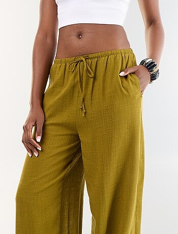 Pantalone a palloncino tinta unita con 2 tasche