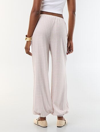 Pantalone a palloncino tinta unita con 2 tasche
