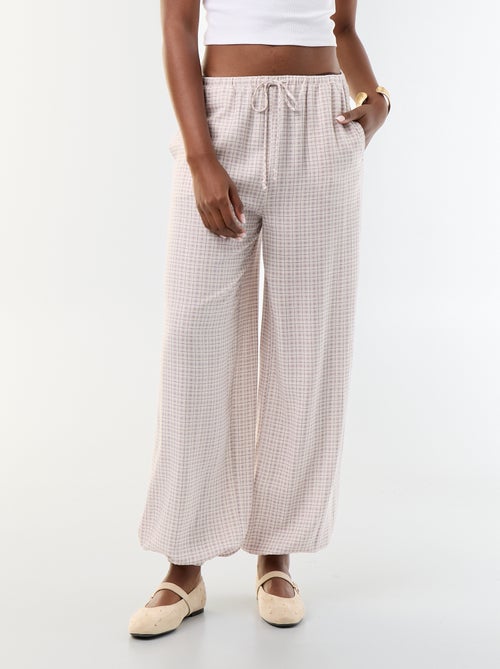 Pantalone a palloncino tinta unita con 2 tasche - Kiabi Pantalone a palloncino tinta unita con 2 tasche - Kiabi