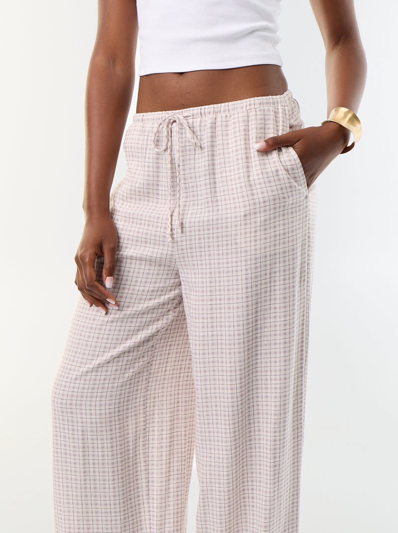 Pantalone a palloncino tinta unita con 2 tasche Viola - Kiabi