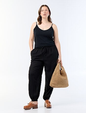 Pantalone a palloncino tinta unita