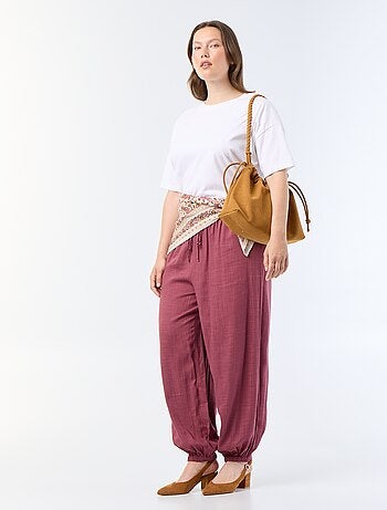 Pantalone a palloncino tinta unita