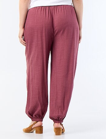 Pantalone a palloncino tinta unita