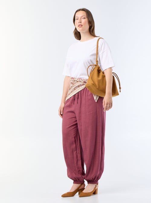 Pantalone a palloncino tinta unita - Kiabi Pantalone a palloncino tinta unita - Kiabi