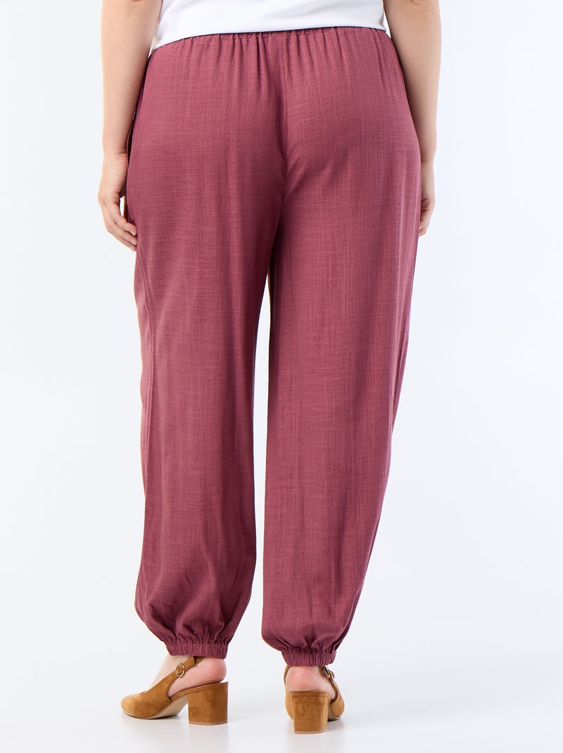 Pantalone a palloncino tinta unita Rosa - Kiabi