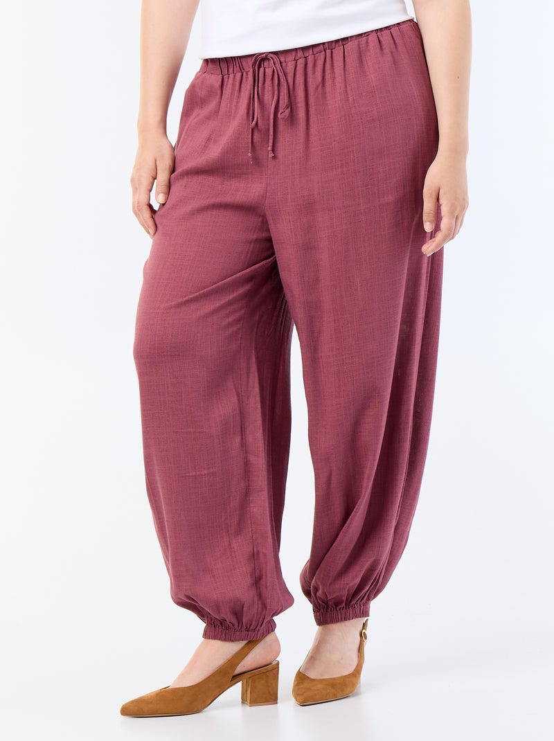 Pantalone a palloncino tinta unita Rosa - Kiabi