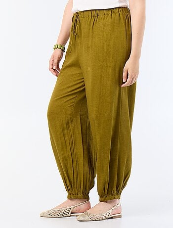 Pantalone a palloncino tinta unita