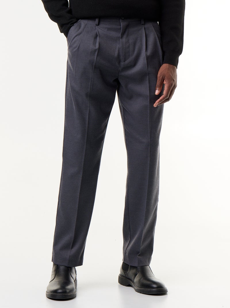 Pantalone a quadri dal taglio affusolato Grigio - Kiabi