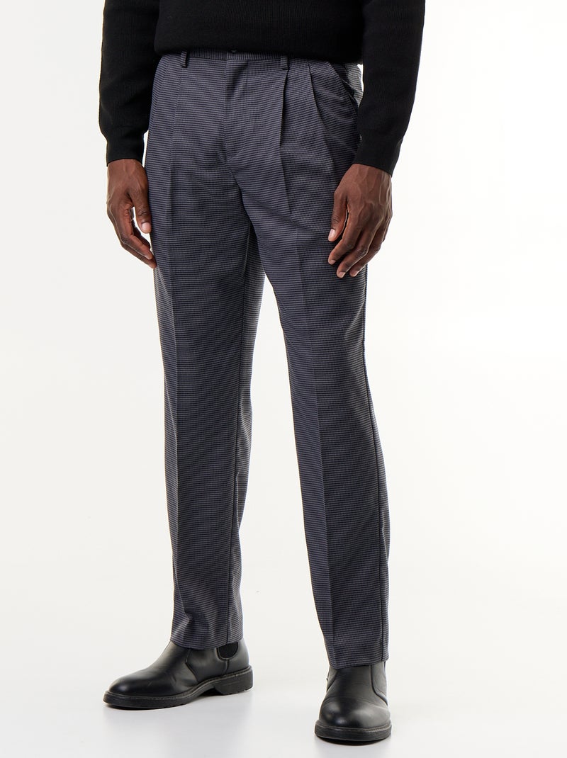 Pantalone a quadri dal taglio affusolato Grigio - Kiabi