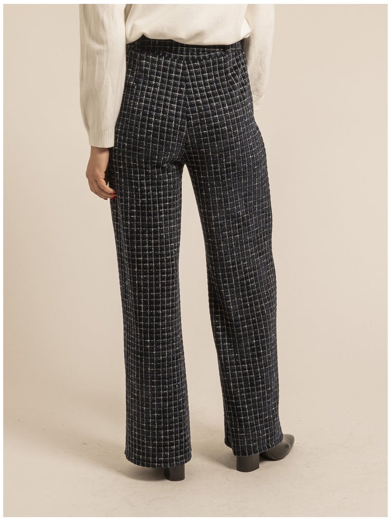 Pantalone a quadri ESSILA Blu marino - Kiabi