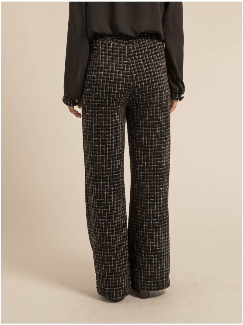 Pantalone a quadri ESSILA Nero - Kiabi