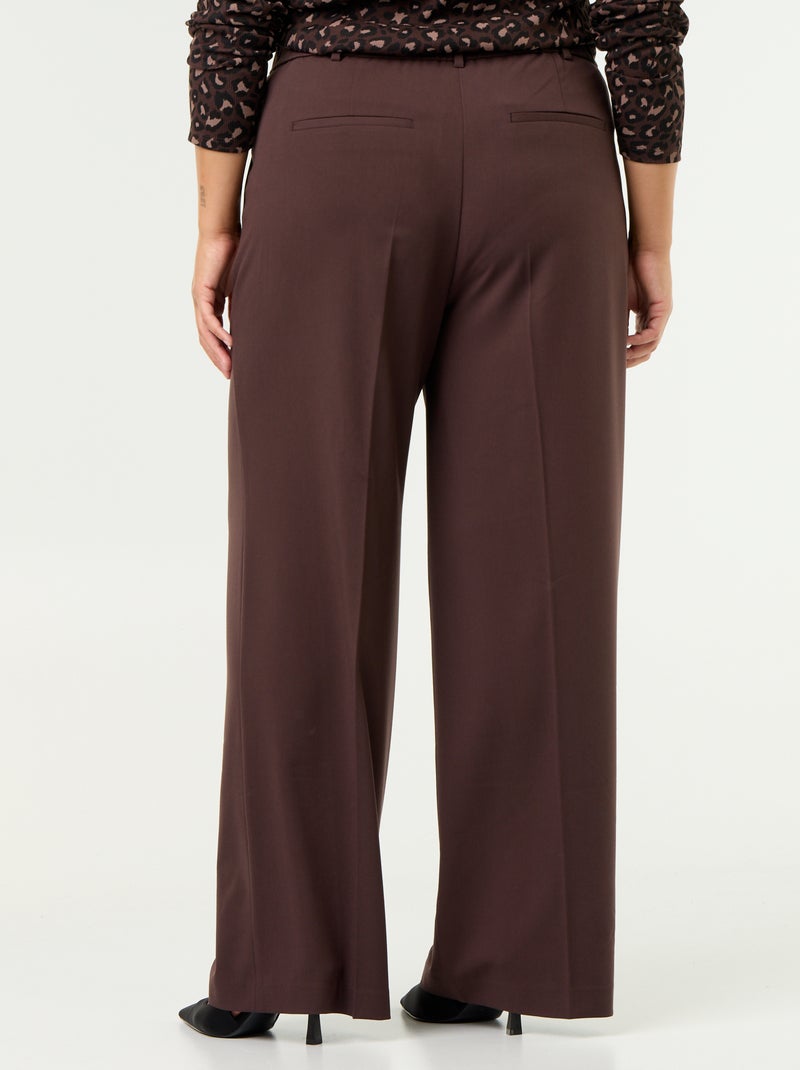 Pantalone a sigaretta ampio Marrone - Kiabi