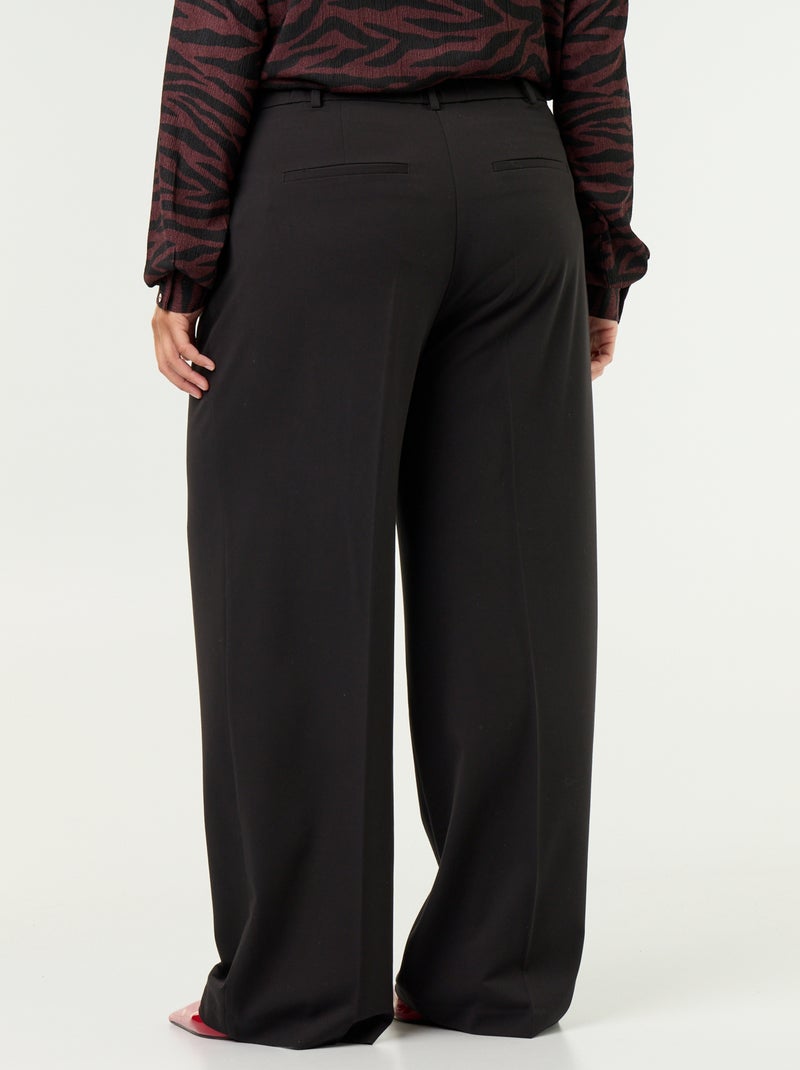Pantalone a sigaretta ampio Nero - Kiabi