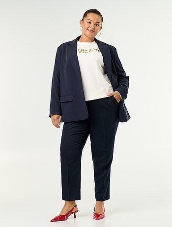 Pantalone a sigaretta tinta unita