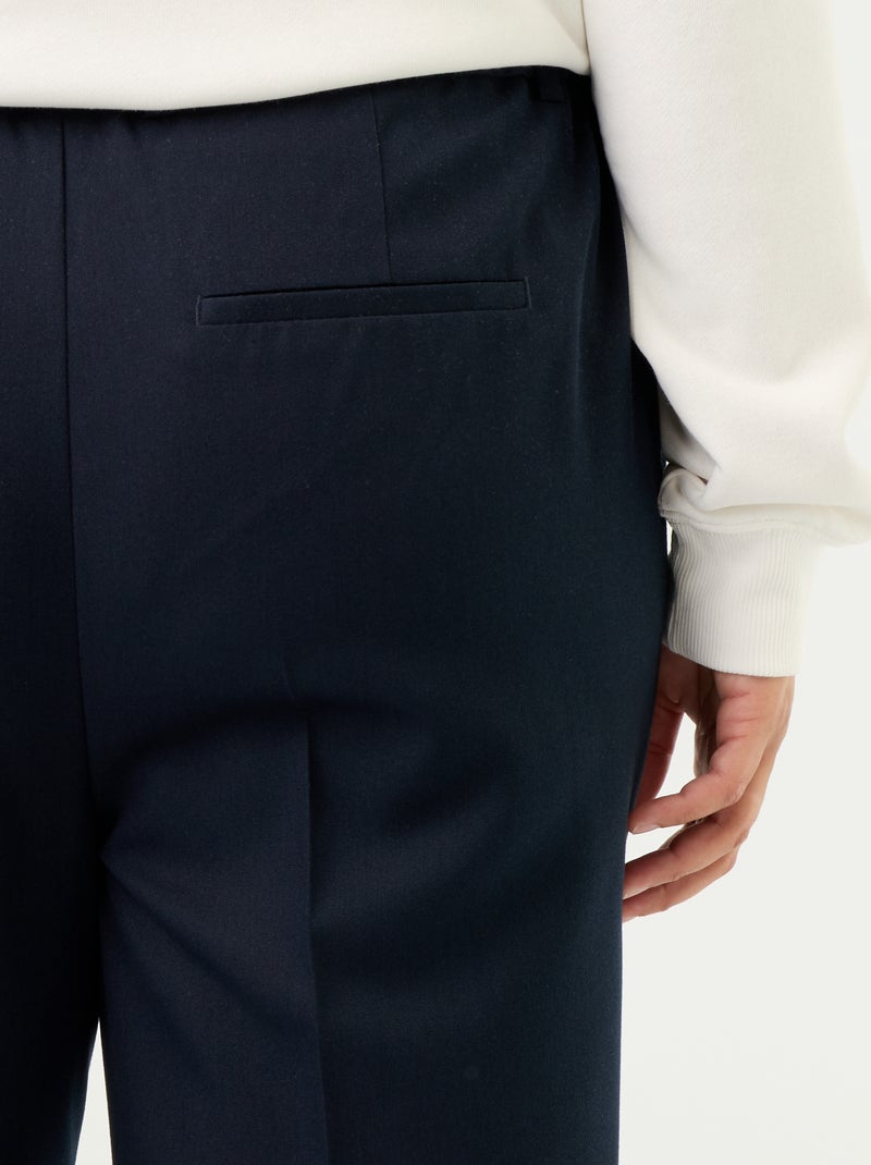 Pantalone a sigaretta tinta unita Blu - Kiabi