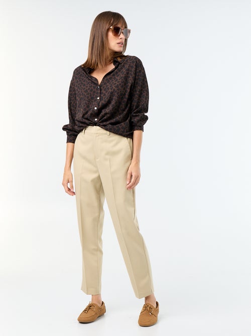 Pantalone a sigaretta tinta unita con 2 tasche - Kiabi