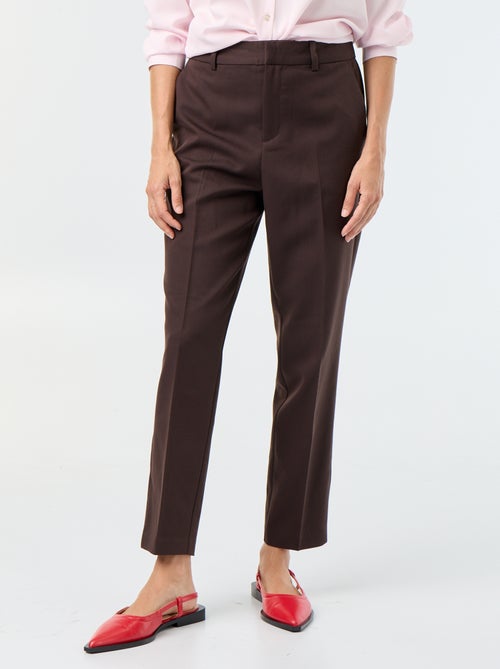 Pantalone a sigaretta tinta unita con 2 tasche - Kiabi