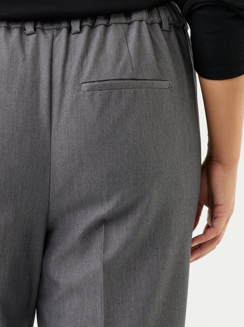 Pantalone a sigaretta tinta unita Grigio - Kiabi