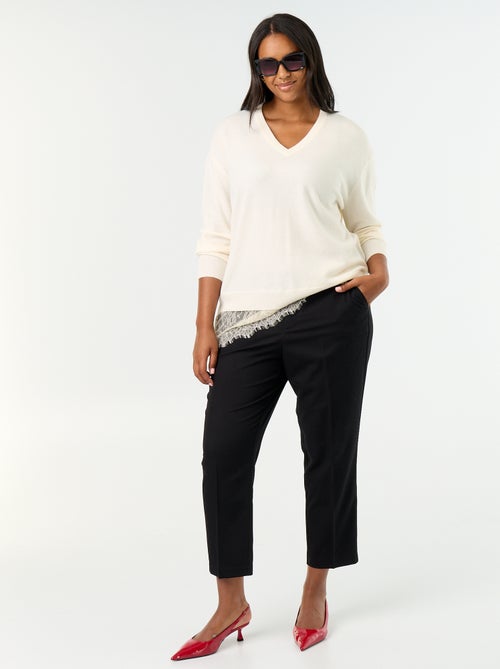 Pantalone a sigaretta tinta unita - Kiabi Pantalone a sigaretta tinta unita - Kiabi