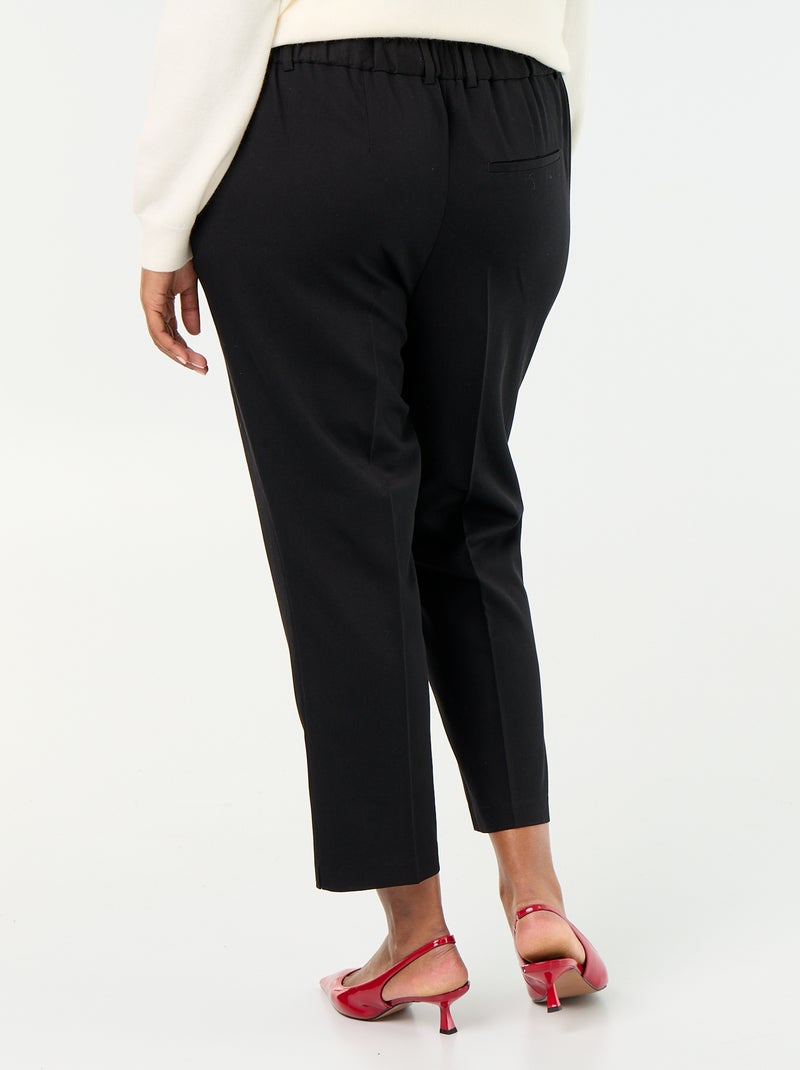 Pantalone a sigaretta tinta unita Nero - Kiabi