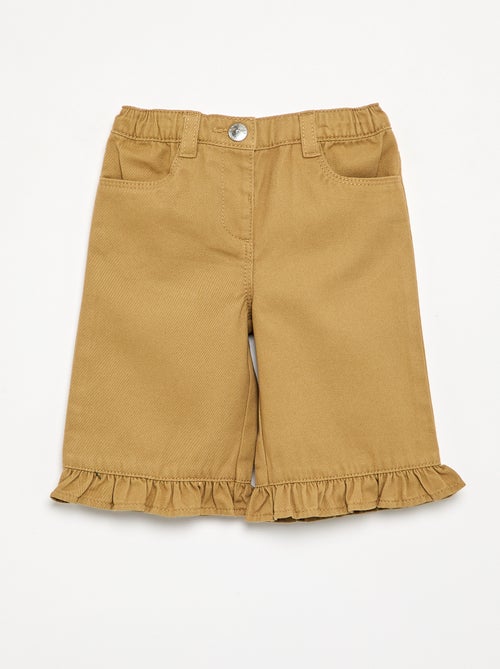 Pantalone a tinta unita con fondo a balze - Kiabi Pantalone a tinta unita con fondo a balze - Kiabi