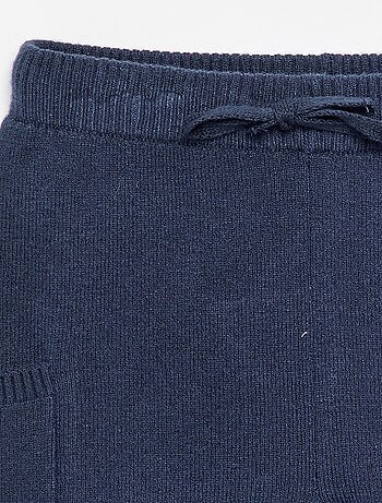 Pantalone a tinta unita in maglia