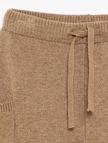 Pantalone a tinta unita in maglia