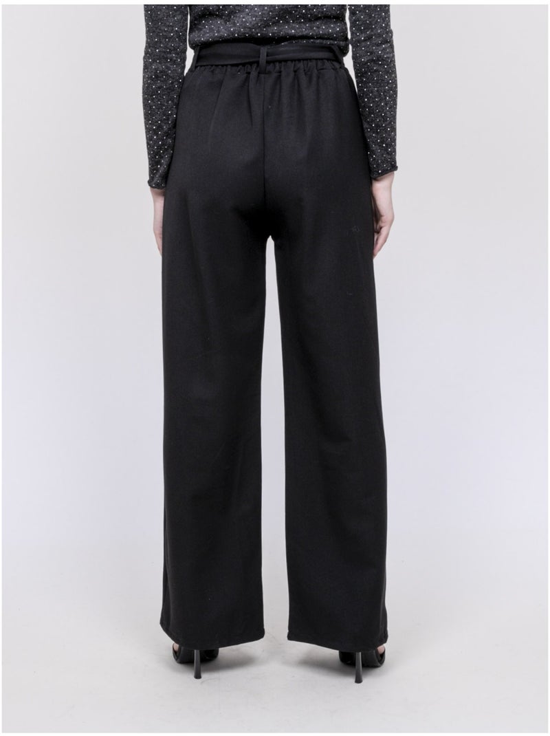 Pantalone a vita alta EDERINA Nero - Kiabi
