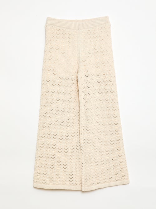 Pantalone all'uncinetto taglio a zampa - Kiabi