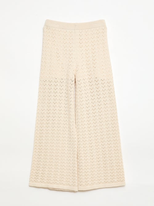 Pantalone all'uncinetto taglio a zampa - Kiabi