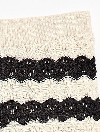 Pantalone all'uncinetto taglio a zampa