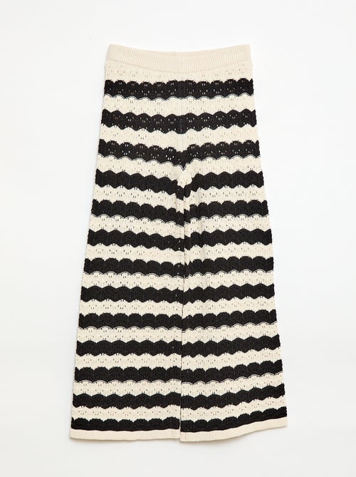 Pantalone all'uncinetto taglio a zampa - Kiabi