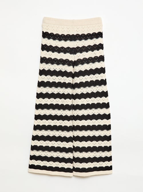 Pantalone all'uncinetto taglio a zampa - Kiabi