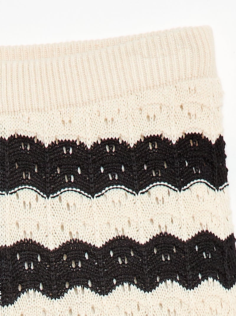 Pantalone all'uncinetto taglio a zampa Nero - Kiabi