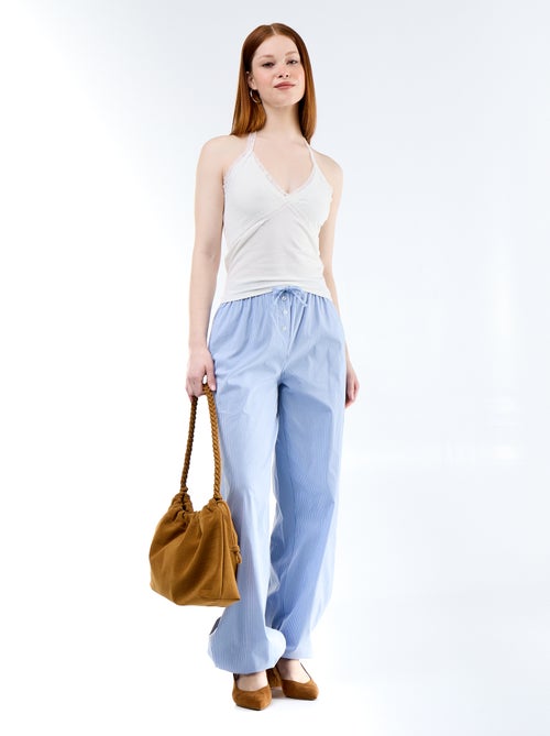 Pantalone ampio a righe a palloncino - Kiabi