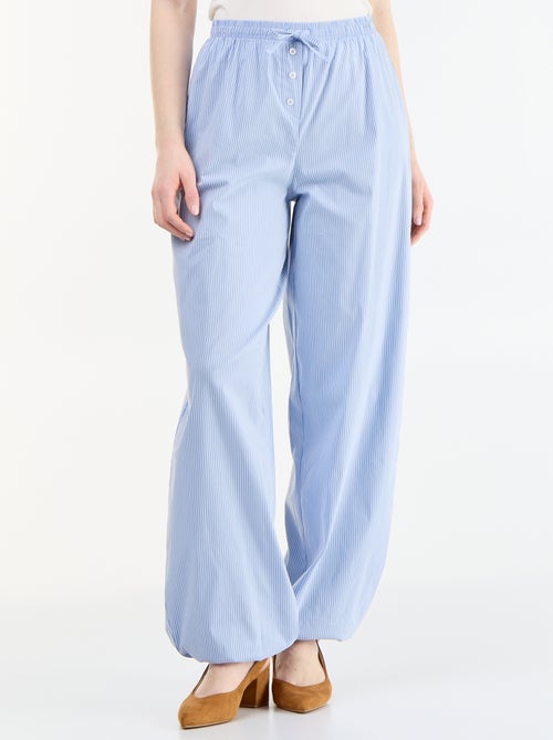 Pantalone ampio a righe a palloncino - Kiabi
