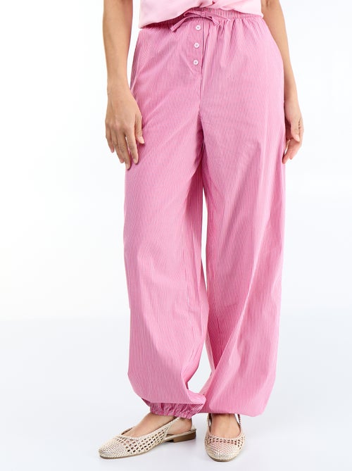 Pantalone ampio a righe a palloncino - Kiabi