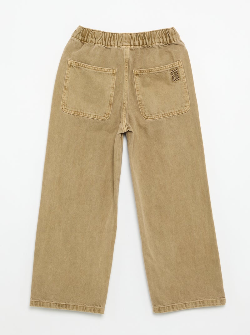 Pantalone ampio a tinta unita Beige - Kiabi