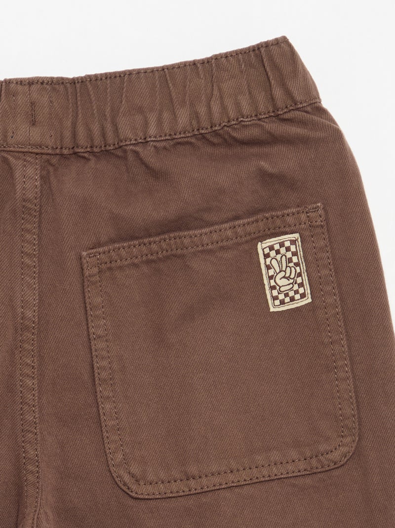 Pantalone ampio a tinta unita Marrone - Kiabi