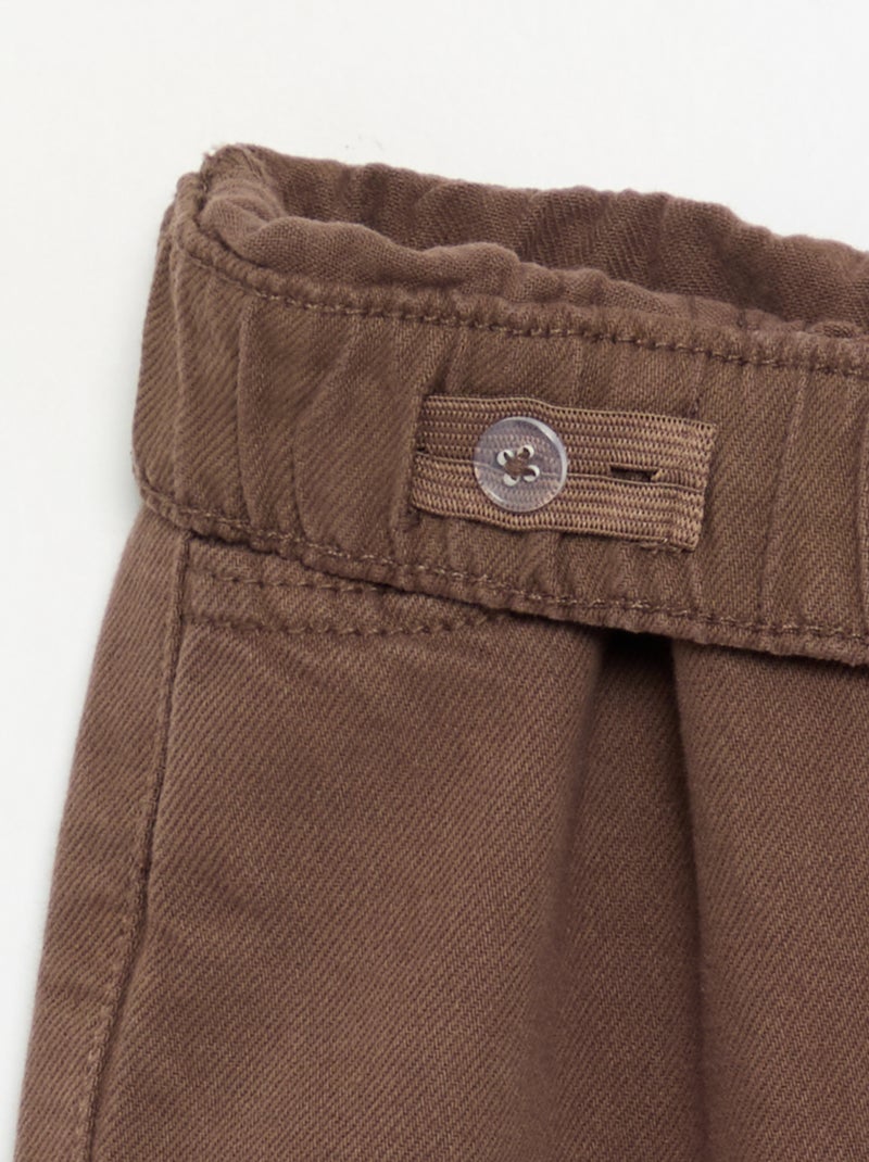 Pantalone ampio a tinta unita Marrone - Kiabi