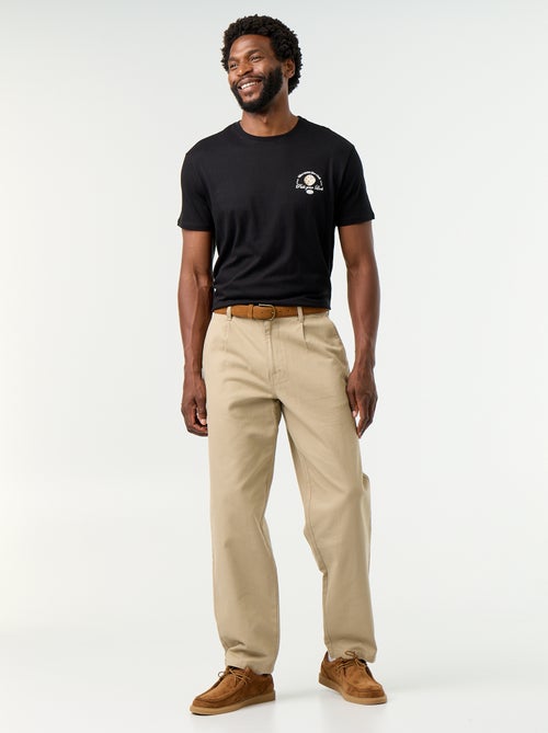 Pantalone ampio a tinta unita, vestibilità rilassata - Kiabi Pantalone ampio a tinta unita, vestibilità rilassata - Kiabi