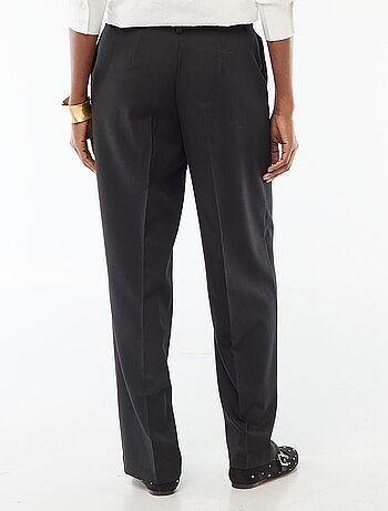 Pantalone ampio a vita alta con cintura e passanti