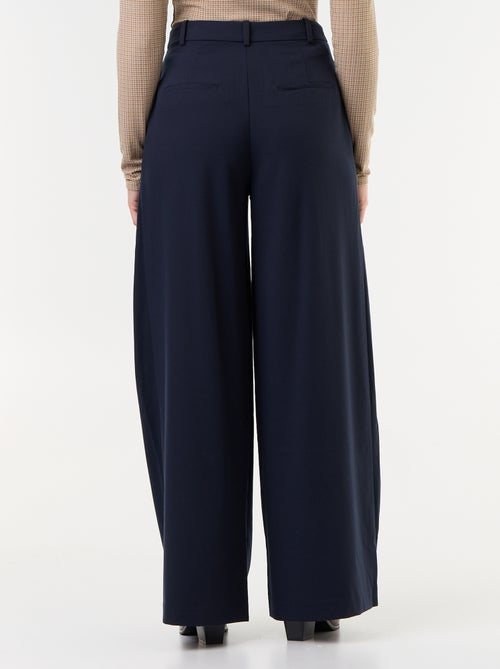 Pantalone ampio a vita alta con pinces - Kiabi